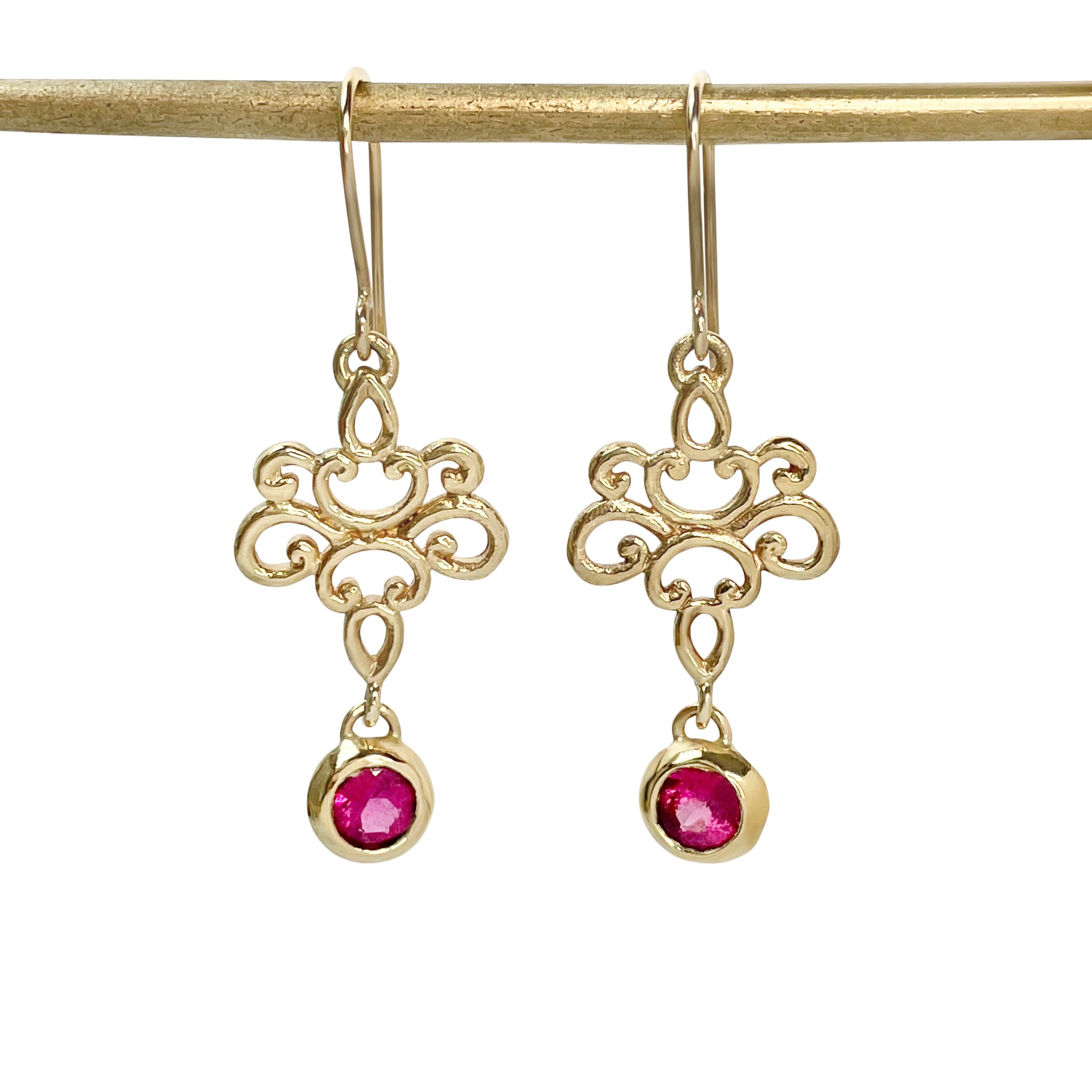 Small Baroque Lotus with Pink Tourmalines