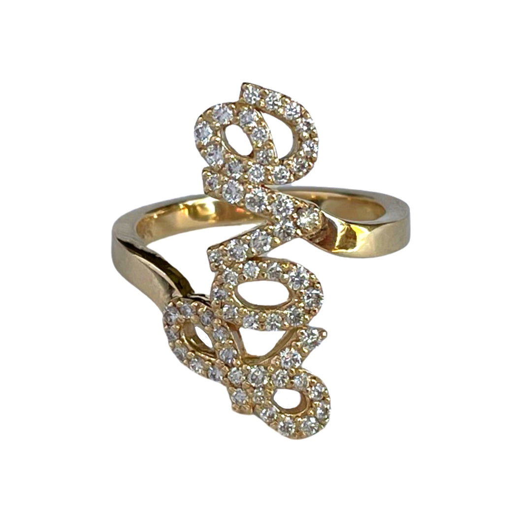 Small Diamond Love Ring