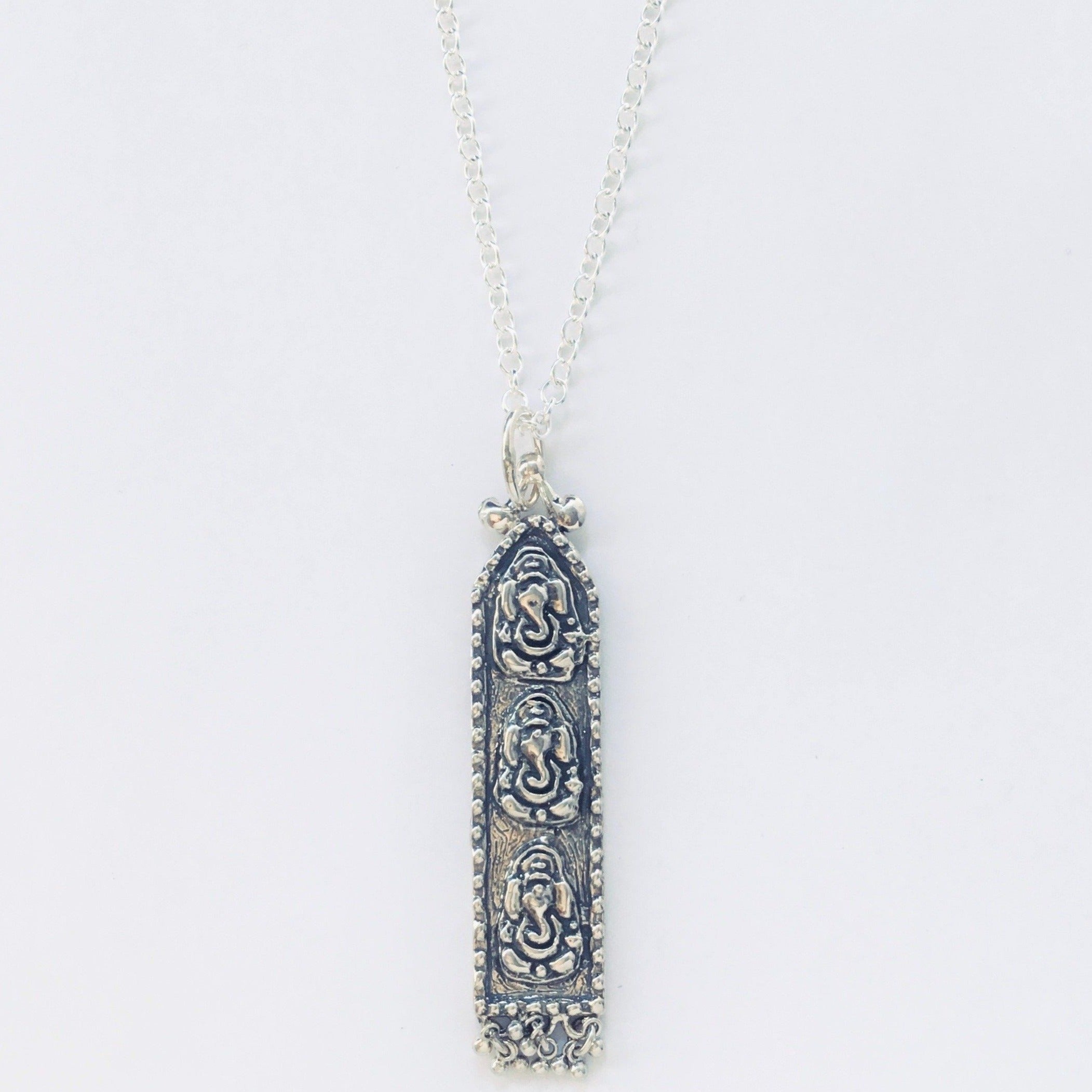 Triple Ganesh Deity Necklace