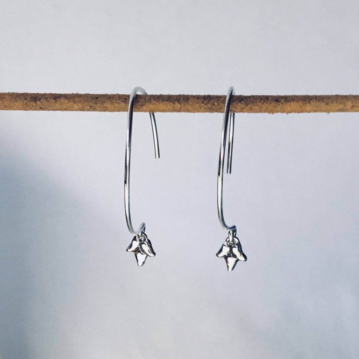 Teeny Tiny Lotus Bud Hoop Earrings