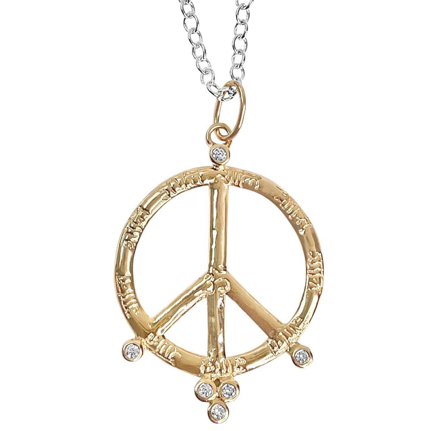 Peace Sign with Diamonds
