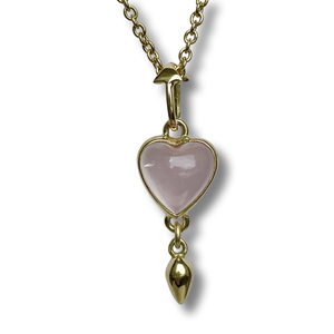 Rose Quartz Heart Pendulum