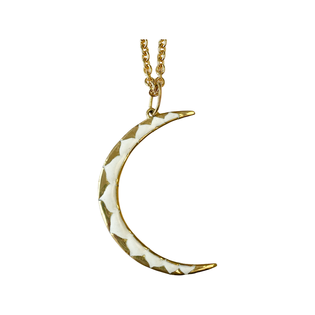 Lotus Moon White Enamel