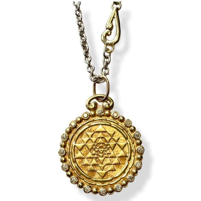 Shri Yantra - Large with Diamonds (Medium also available)