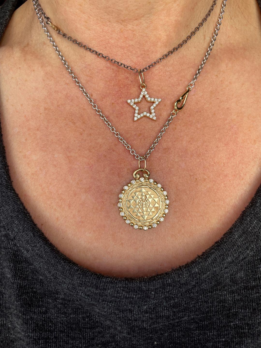 Shri Yantra - Large with Diamonds (Medium also available)