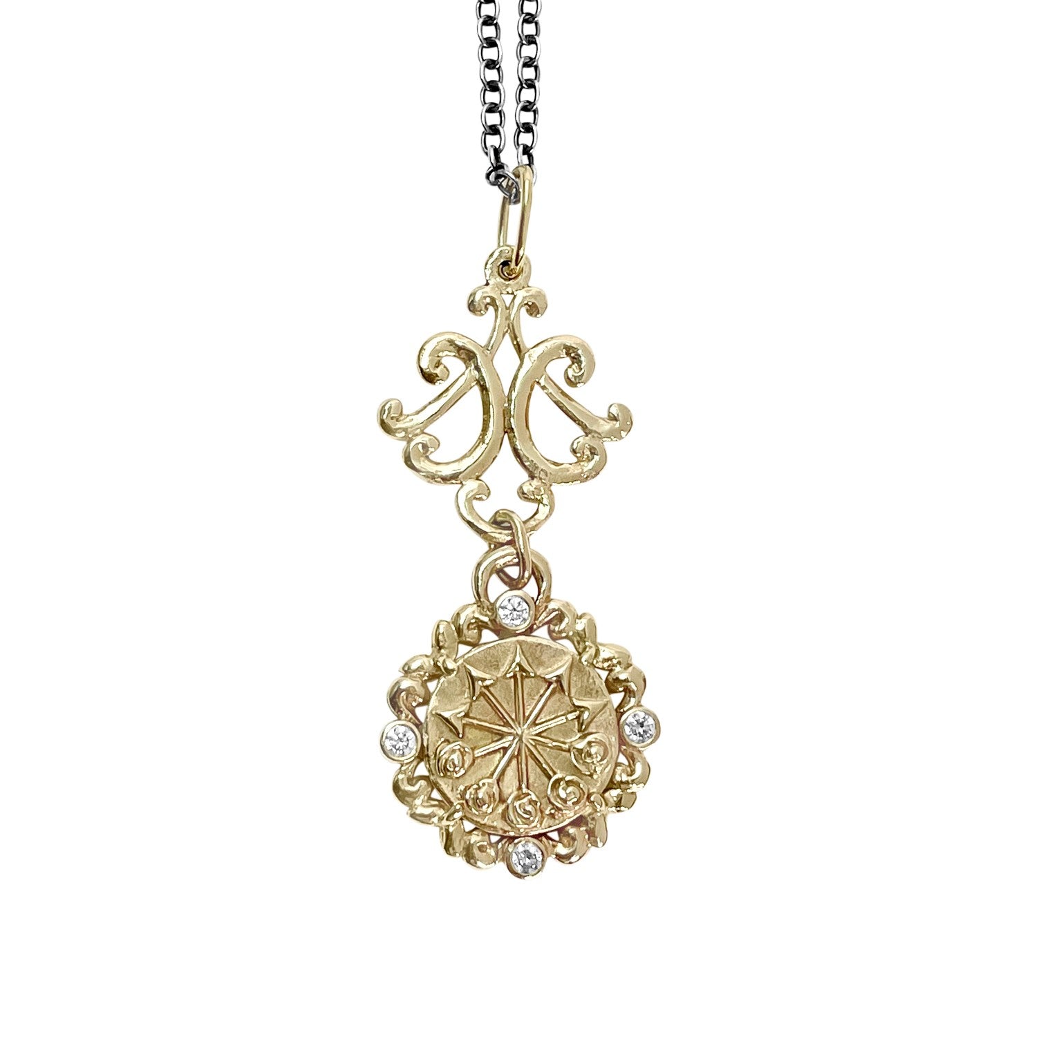 Lalita's Arrows with Diamond and Lotus Petals on Large Union Connector