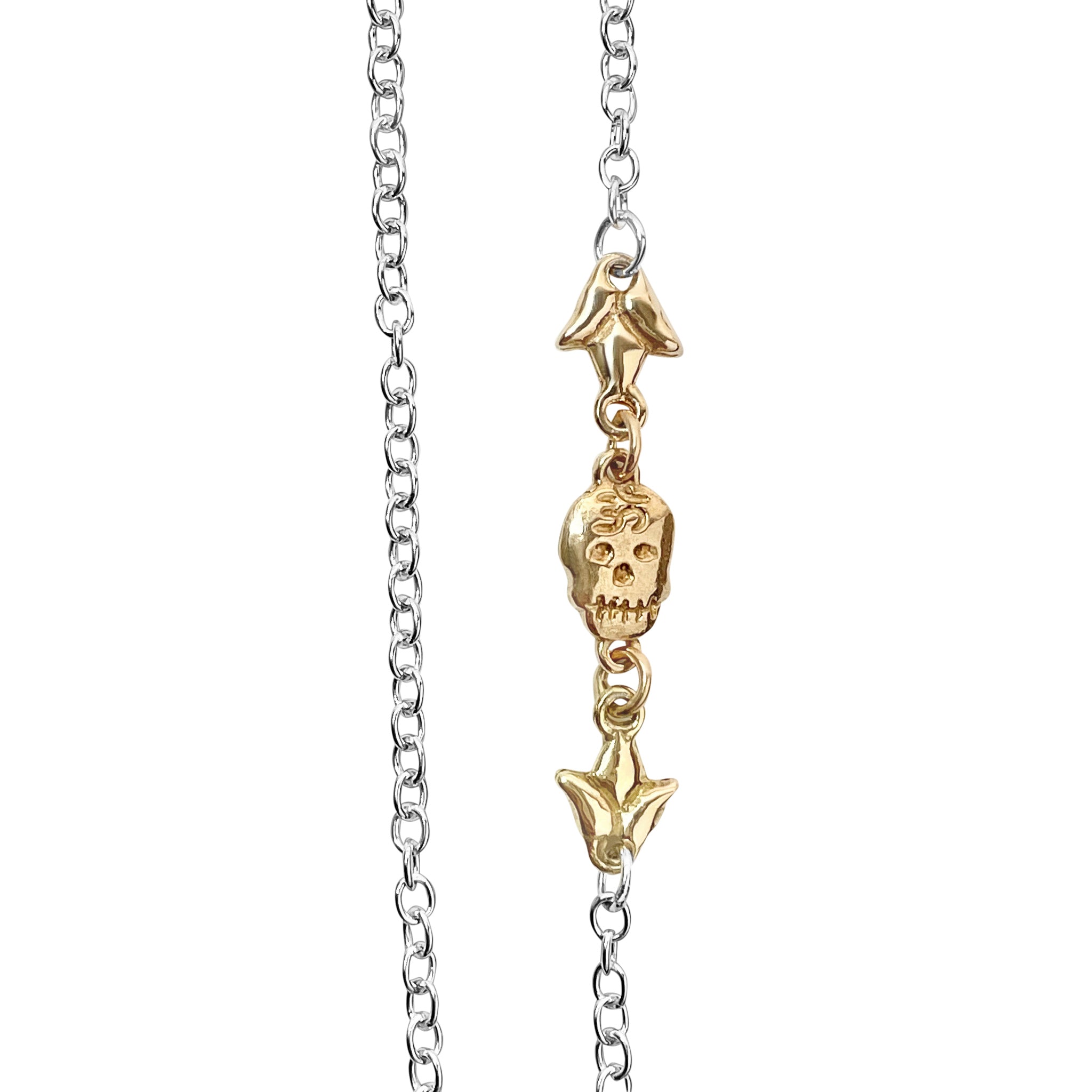 Tiny Lotus Bud with Om Skull Chain