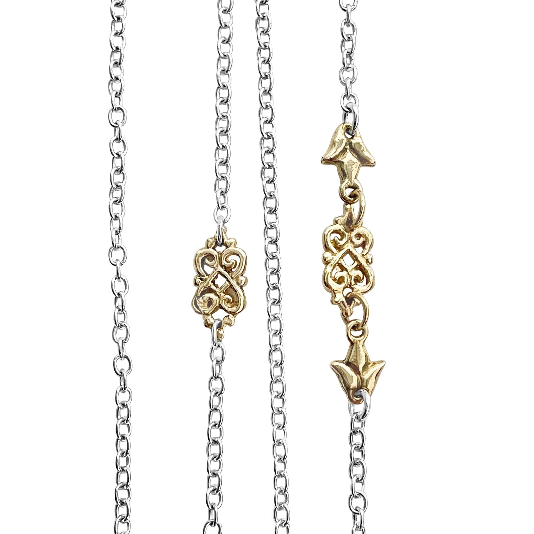 Double Lotus Heart Chain
