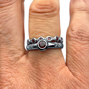 White Gold and Ruby Eternity Band