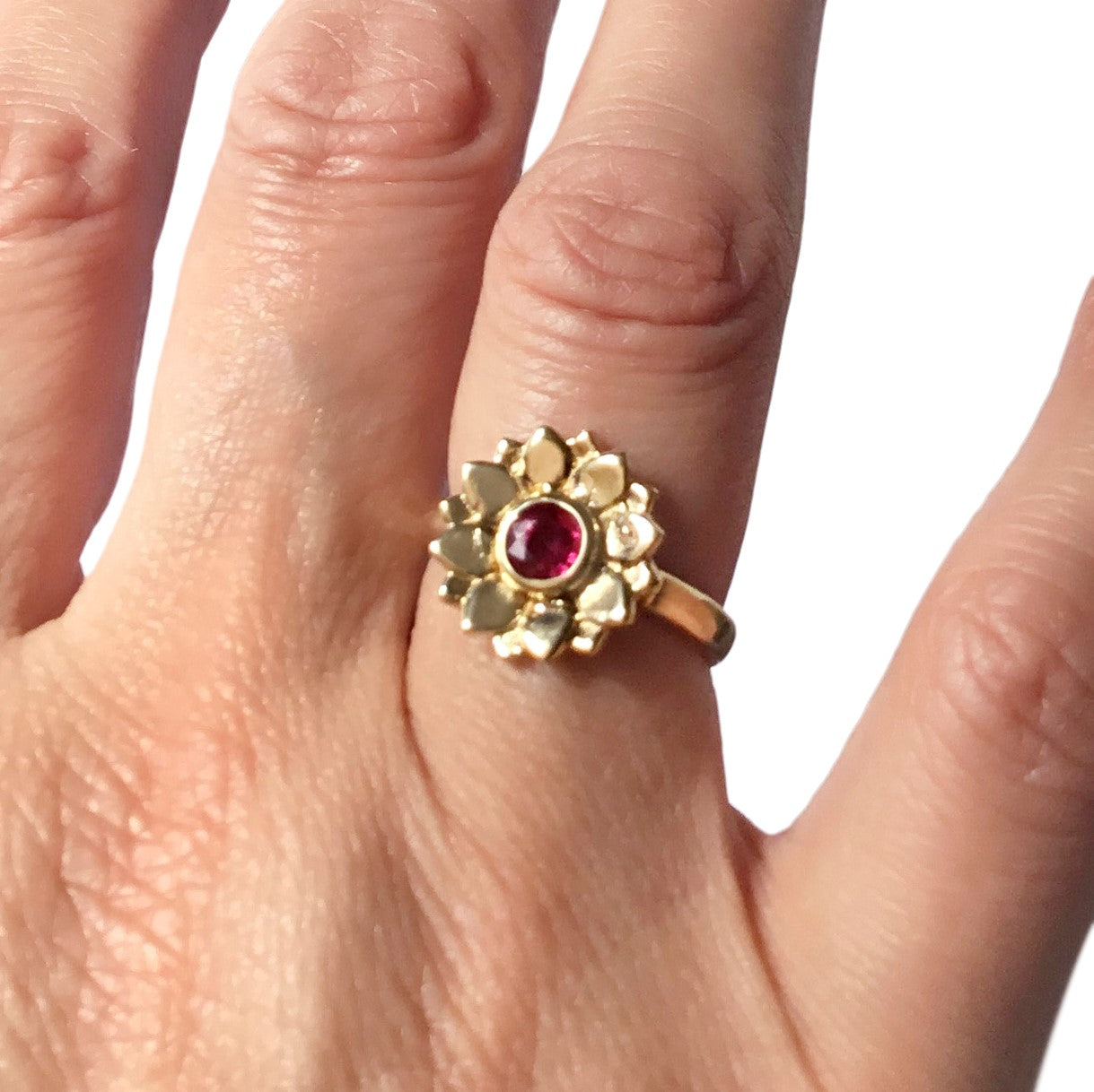 Small Bohoshakti Ruby Ring