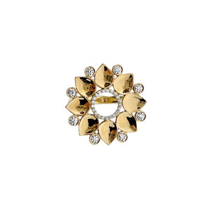 Bohoshakti Lotus Diamond Ring
