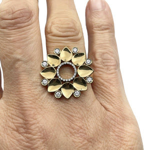 Bohoshakti Lotus Diamond Ring