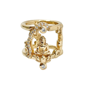 Buddha Halo Diamond Ring