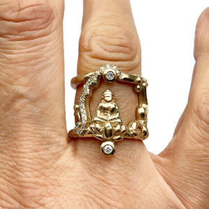 Buddha Halo Diamond Ring