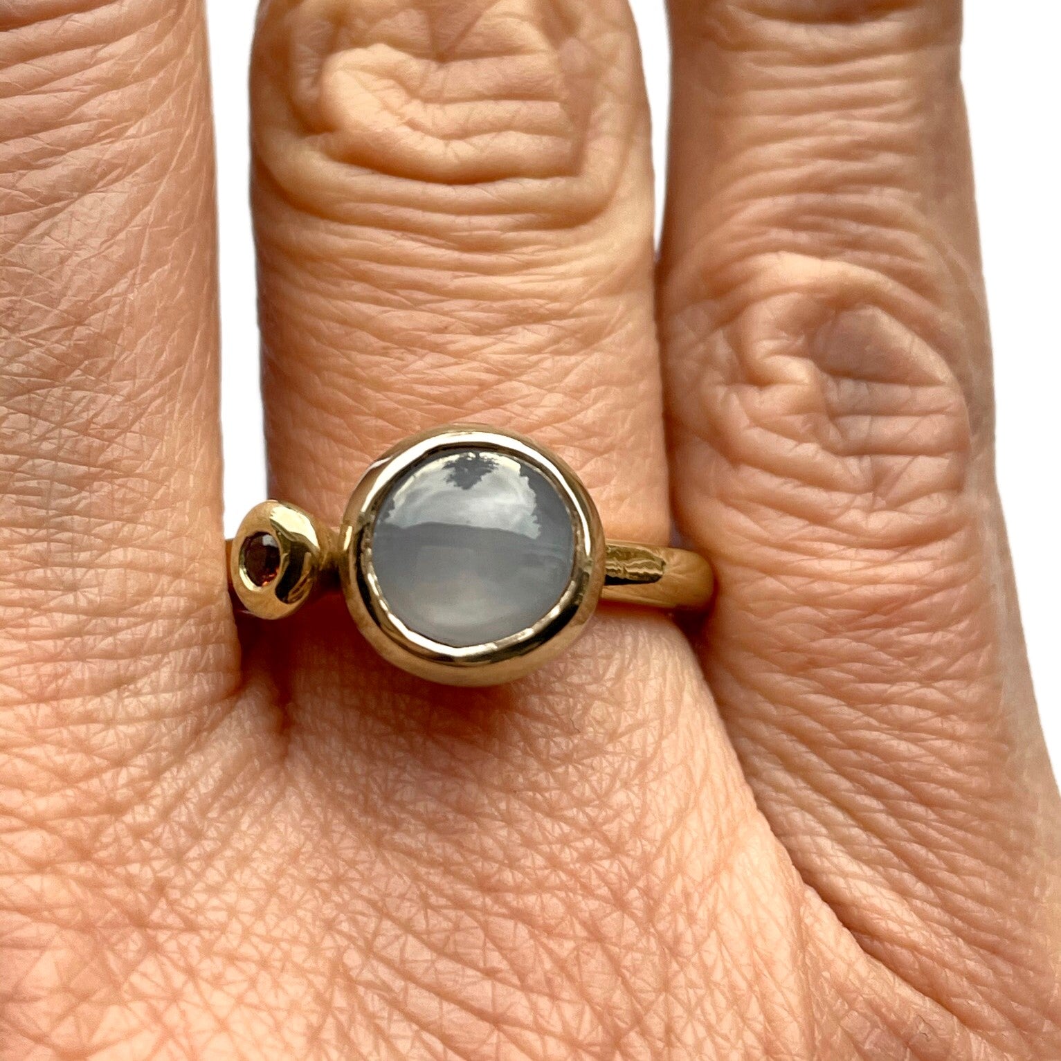 White Star Sapphire Stack Ring