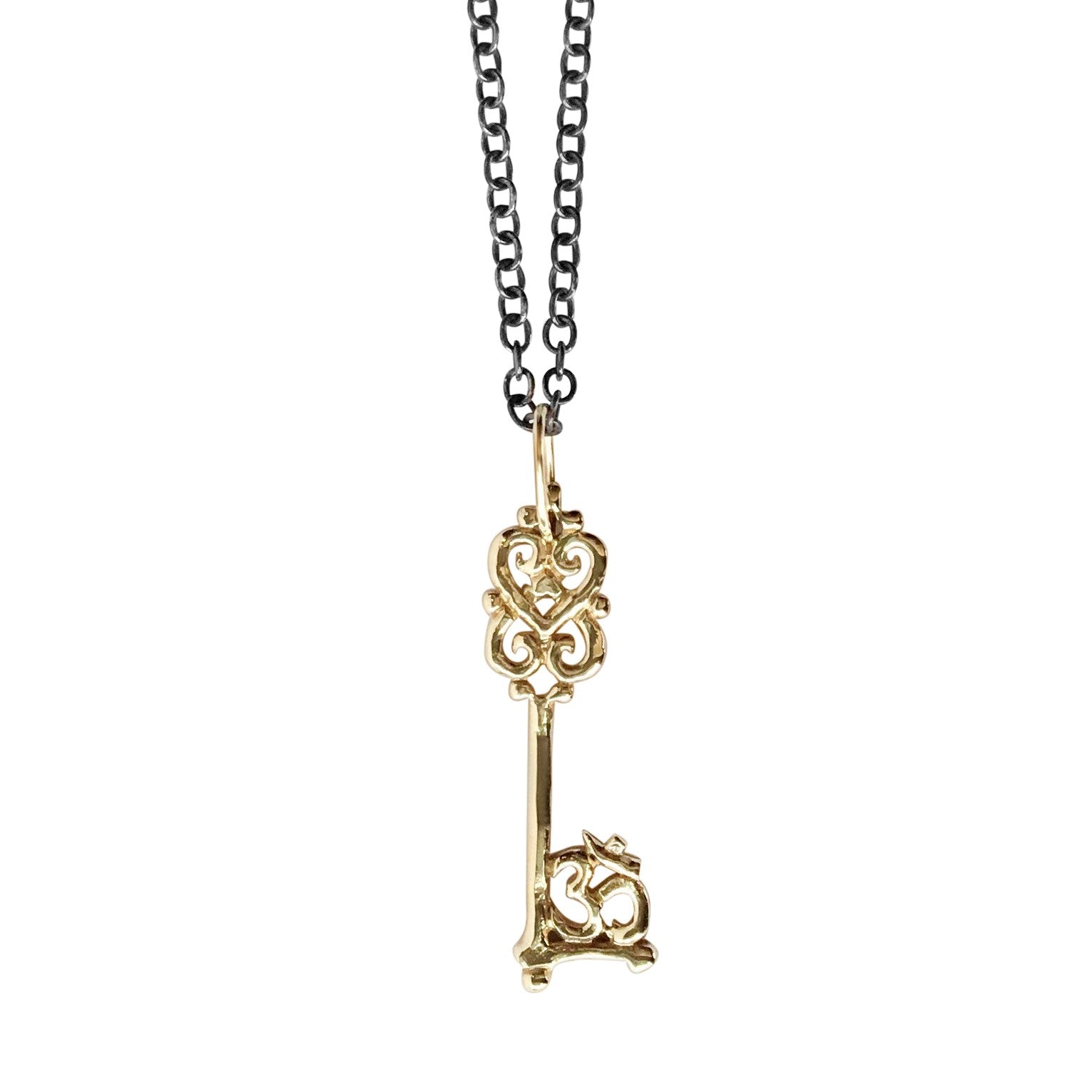 Tiny Double Lotus Heart Key