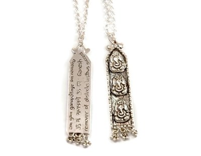Triple Ganesh Deity Necklace